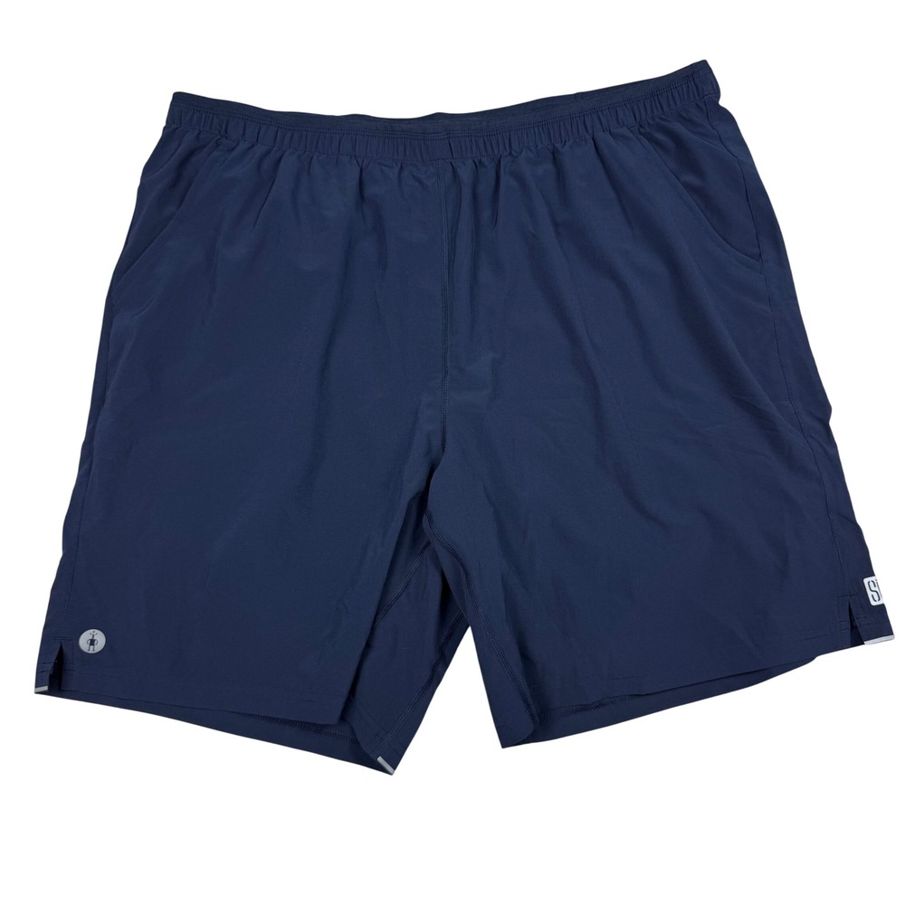 Smartwool Active Mens XL Shorts Navy Blue Merino Wool Blend Running Athletic 7in